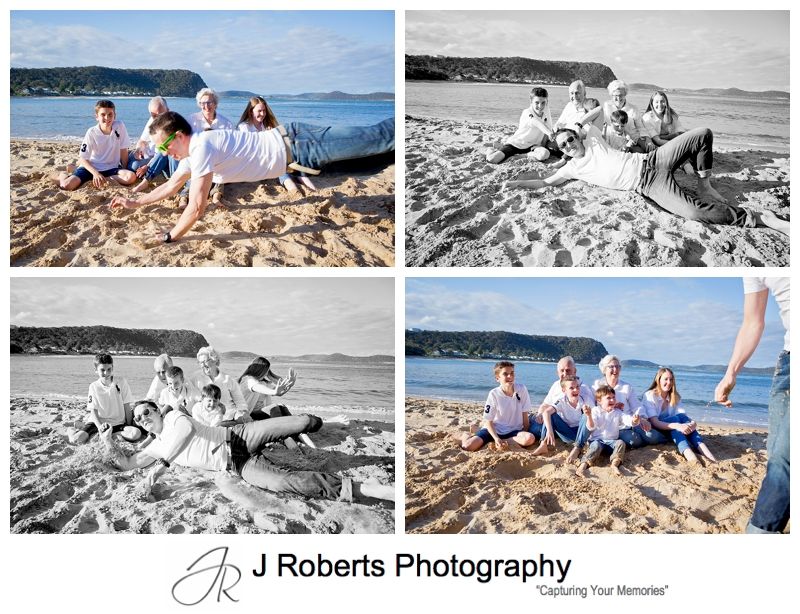Extended Family Portraits on location at Pearl Beach while on Family Holiday